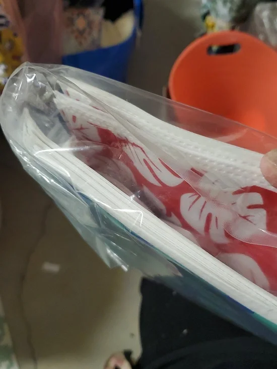 Nwt 24 Tropical Hibiscus Print Tote Bags - Picture 3 of 3